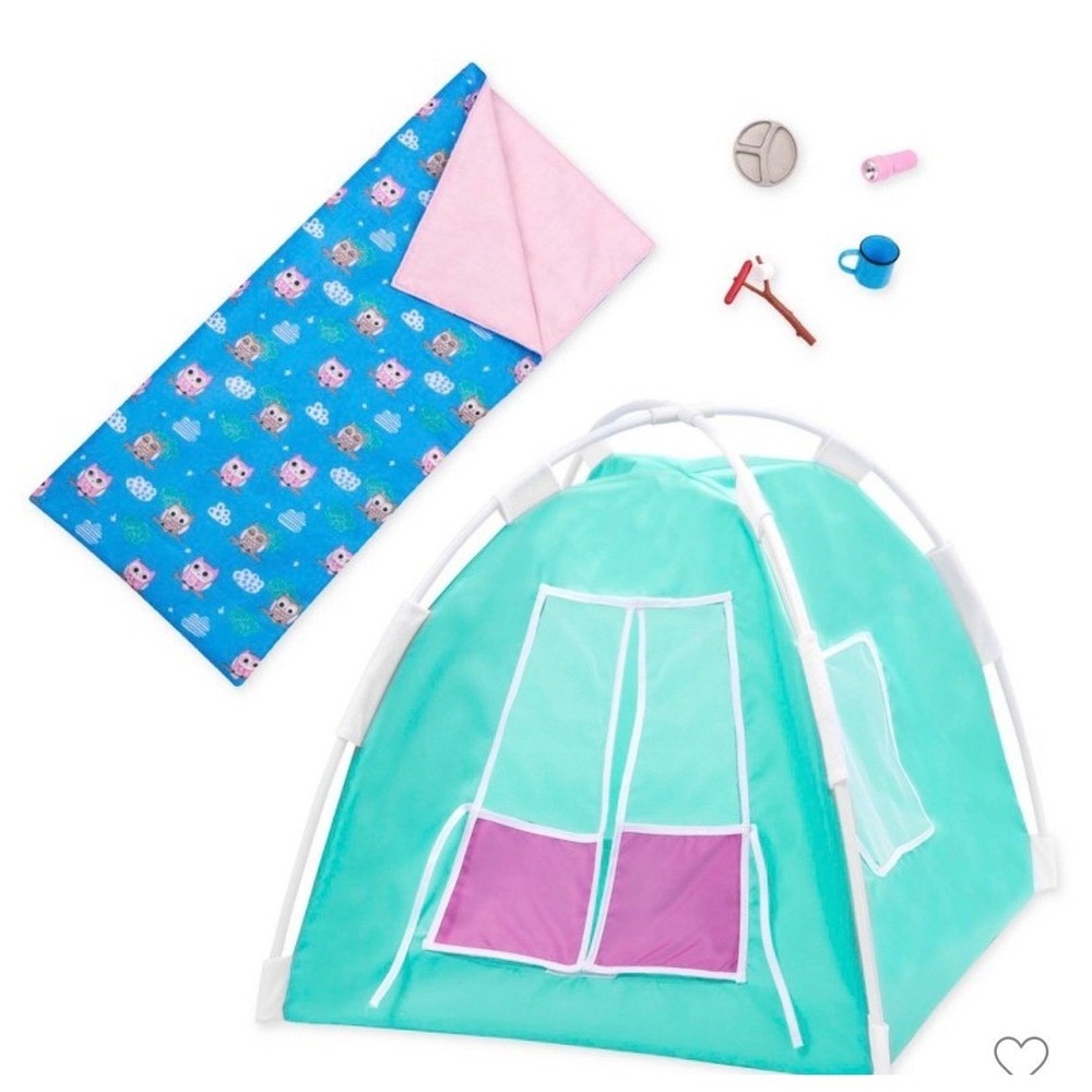 Our Generation Doll Camping Tent‎ Owl Print Playset Accessory 18" Doll Tent